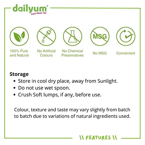 Dailyum Instant Soup Combo of 5 | No Onion No Garlic| 2 Manchow, 2 Hot N Sour-soup 50g each |Crispy Fried Noodles 200g | Natural | No MSG | Jain (Combo B) — image 7
