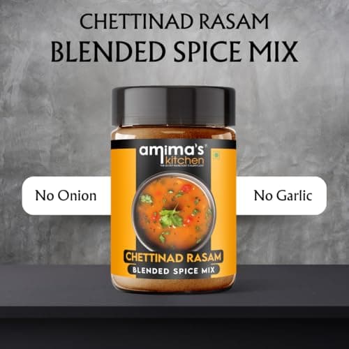 Amima's Kitchen Chettinad Rasam Jain Spice Mix (No Onion No Garlic) – 100 Grams | Blended Spice Mix | For Healthy and Delicious Cooking | No Synthetic Flavour & Color | Ready Masala Powder — image 2