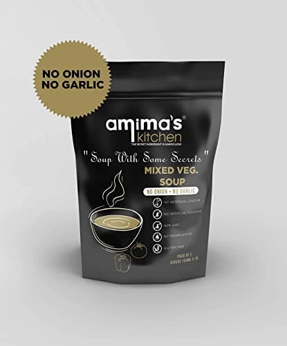 Amima's Kitchen Mixed Veg. Jain Soup (No Onion No Garlic) - 100 Grams [Serves 10] | Instant Soup Mix Powder | Ready To Cook | No Artificial Flavour & Colour | Gluten Free | Non GMO | Healthy Soup — image 4