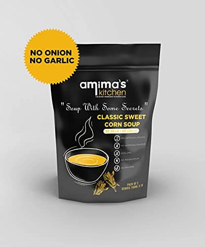 Amima's Kitchen Classic Sweet Corn Jain Soup (No Onion No Garlic) - 100 Grams [Serves 10] | Instant Soup Mix Powder | Ready To Cook | No Artificial Flavour & Colour | Gluten Free | Non GMO | Healthy Soup — image 4