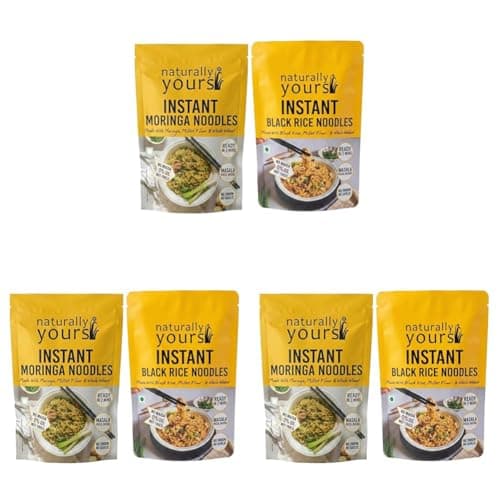 Naturally Yours Instant Ramen Noodles Combo | Moringa & Black Rice | No Maida, Not Fried | No Onion No Garlic, Jain Friendly | Ready in 2 Minutes | Healthy Instant Noodles | 175g Each Pack of 2 — image 4