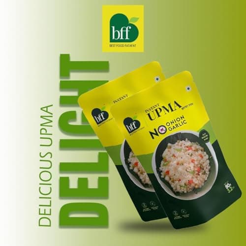 BFF Instant Upma - Pack of 6 (90g Each) | Indian Breakfast Mix | Just Add Water | Made with Semolina & Spices | No Added Preservatives | No Onion, No Garlic — image 4