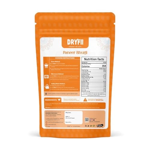 Dryfii Ready-to-Eat Instant Jain Paneer Bhurji | Pure Veg | Freeze Dried | No Onion, No Garlic | Rehydrated Weight 690 g — image 2