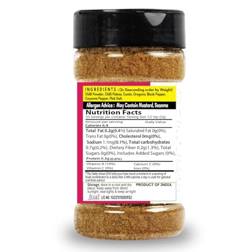 SARANZ Lebanese 7 Spice, Pizza Mix Jain & Chinese 5 Spice Jain Seasoning ( Combo Pack Of 3 ) Batata Harra Masala | Perfect for Snacks, Appetizers, Main Dishes and Flavoured Vegan | Middle East Seasonings | 100 Gm Sprinkler Jar — image 2