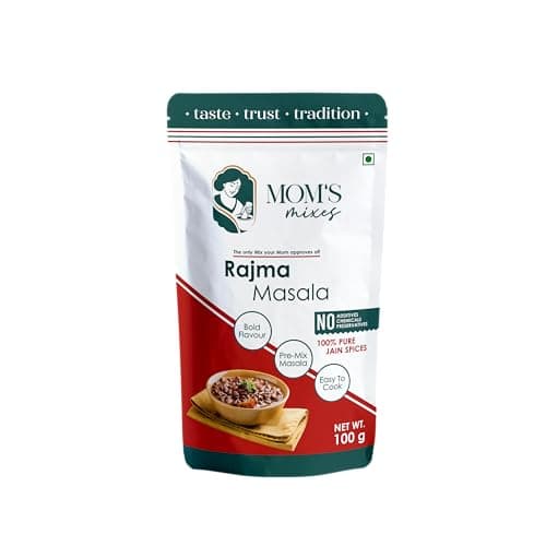 Mom’s Mixes Rajma Masala (Rajma Masala Powder) | Pre-Mix Masala | No Onion No Garlic (Jain Friendly) | Authentic North Indian Taste | No Preservatives | 200g