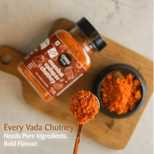 Omas Fresh No Onion, No Garlic Mumbai Vadapav Chutney 60g, Instant Coconut Dry Chutney | Perfect for Vadapav, Bhajiya, Samosa (60g, Pack of 2) — image 2