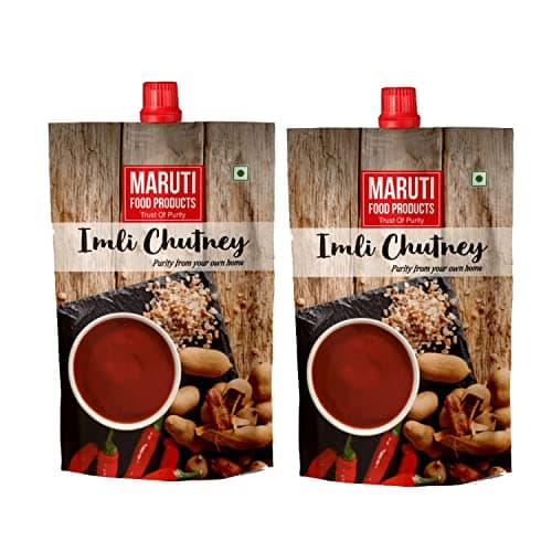 Maruti Food Products imli Chutney Tangy Delight: Tamarind Sweet Chutney - Imli Khajoor Ki Khatti Meethi Chatpati Chutney| No Artificial Flavors, Gluten Free, Jain Friendly (Pack of 2)