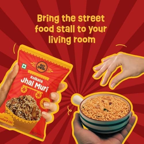 GO DESi Kolkata Jhalmuri Bhel, No Palm oil 100 grams pack of 2 — image 4