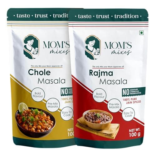 Mom’s Mixes Rajma + Chole Masala Combo | No onion No Garlic | 100g Each