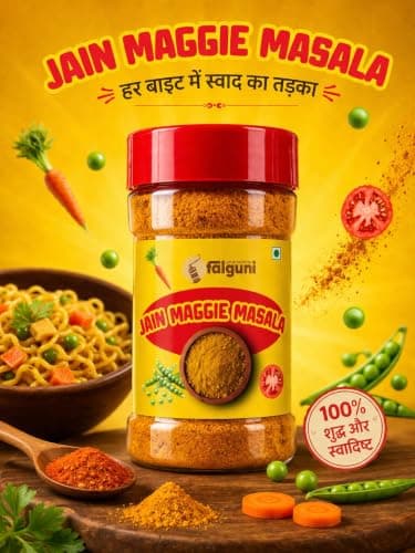 Falguni Gruh Udhyog (FGU) Jain Maggie Masala 100G | No Onion No Garlic Seasoning Blend | Tangy & Spicy Taste for Noodles, Pasta & Snacks | Indian Style Masala for Street Food Recipes — image 2