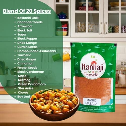 Kanhaji Masale Magic Masala, No Onion No Garlic, 100g to 1kg Pack Sizes (100 gm) — image 3