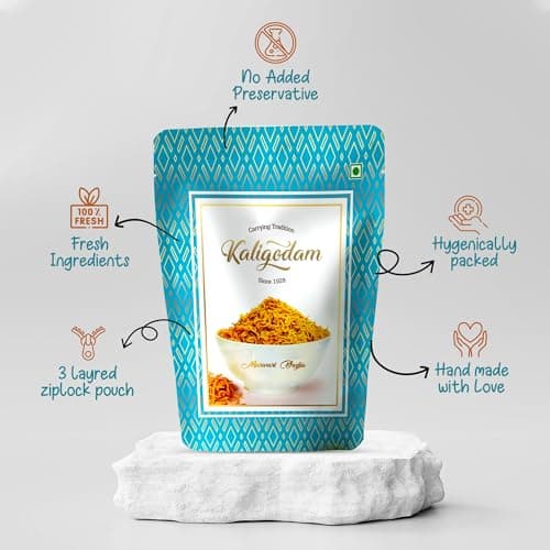Kaligodam Marwari Bhujia 400g – Authentic Rajasthani Namkeen | Spicy & Crunchy Snack | Made with Cold-Grinded Besan & Spices | No Onion, No Garlic | Ready to Eat | Vegetarian — image 7
