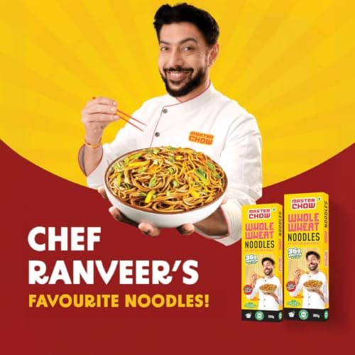 MasterChow Whole Wheat Noodles- Pack of 2 | Not Fried | Serves 10 Meals - 600gms — image 5