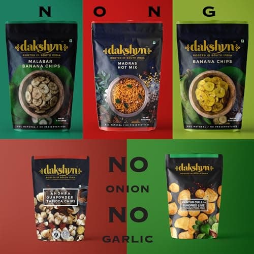Dakshyn Madras Hot Mix Farsan Snacks Namkeen (250g x Pack of 2) | Jain Snacks No Onion No Garlic | South Indian Spicy Mixture | High in Protein | No Palm Oil | Vegan & Gluten Free — image 6