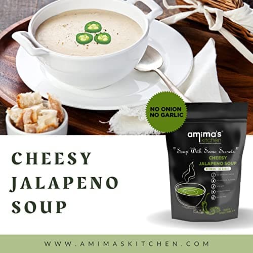 Amima's Kitchen Combo Of Cheesy Jalapeno + Cheesy Tomato Jain Soup (No Onion No Garlic) - 100 Grams (Pack of 2) | Instant Soup Mix Powder | Ready To Cook | No Artificial Flavour & Colour | Gluten Free | Non GMO | Healthy Soup — image 3