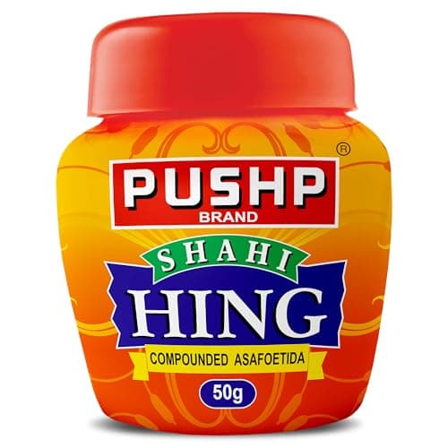 Pushp Shahi Hing | 50g | Strongest Hing Powder | Asafoetida with Strong Aroma & Authentic Flavor | Quality Blend | Perfect for Cooking & Seasoning | No Preservatives (Pack of 1)