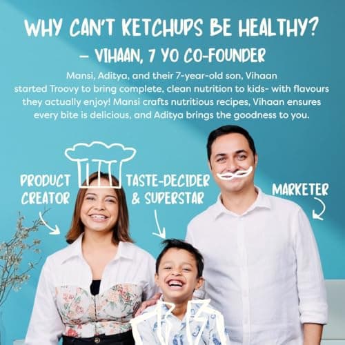 Troovy Healthy Tomato Ketchup | No Onion and No Garlic | No Processed Sugar (uses Jaggery) | 100% Chemical Free | No Preservatives | No MSG | No Sodium Benzoate | All Natural Ingredients | Contains Minerals like Iron | Tastes like Regular Tomato Ketchup | Pack of 2 — image 4