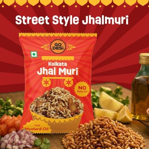 GO DESi Kolkata Jhalmuri, Masala Murmura, No Palm oil 100g x 2 — image 6