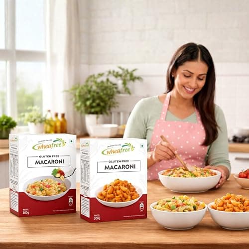 Wheafree Gluten Free Macaroni (Pack of 2 x 300g each) | No Maida | No Trans Fat | No Cholesterol | Lactose Free | No MSG | Quick and Easy to Cook | Easy to Digest — image 6
