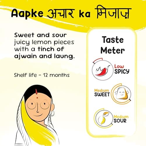 FarmDidi Lemon Pickle 325g in Fresh | Indian Homemade Nimbu ka Achar with No Onion & Garlic | Sweet & Sour Oil-Free Pickle | Traditional Grandma-Style Recipe | Organically Processed — image 8