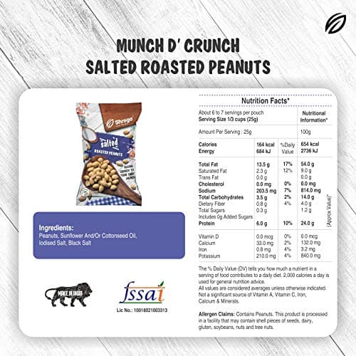 SHREGO Salted Roasted Peanuts 160G — image 2