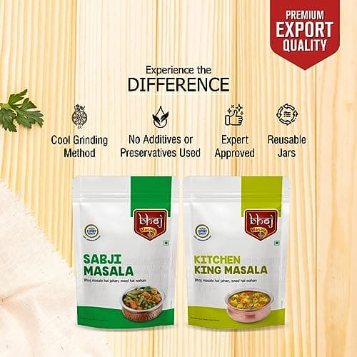 Bhoj Masale Sabji And Kitchen King Powder Combo Pack 200GM Each | Aromatic Spice for Flavorful Indian Cooking | For Flavorful Cooking | No Artificial Flavor Added. No Colour, No Preservatives, No Onion & No Garlic ( Jain Masala) — image 3