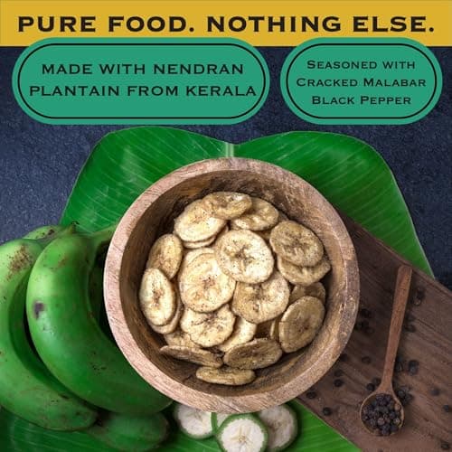 Dakshyn Malabar Salt n Pepper Banana Wafer Chips with Rock Salt (200g x Pack of 4) | Jain Snacks For Fasting Upvas | Oil Free Snacks | Healthy, Gluten Free, Vegan, Plant Based | Falahari Snack — image 6