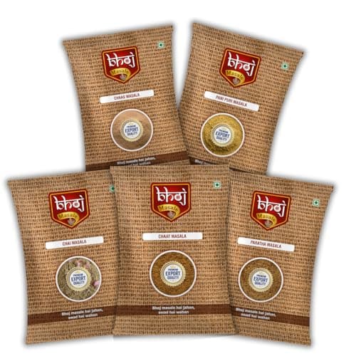 Bhoj Masale Chai, Chaas, Chaat, Paratha And Panipuri Masala Powder Combo Pack 100GM Each | Top Up Masale For Kitchen. No Colour No Preservatives No Onion No Garlic (Jain Masala) — image 6