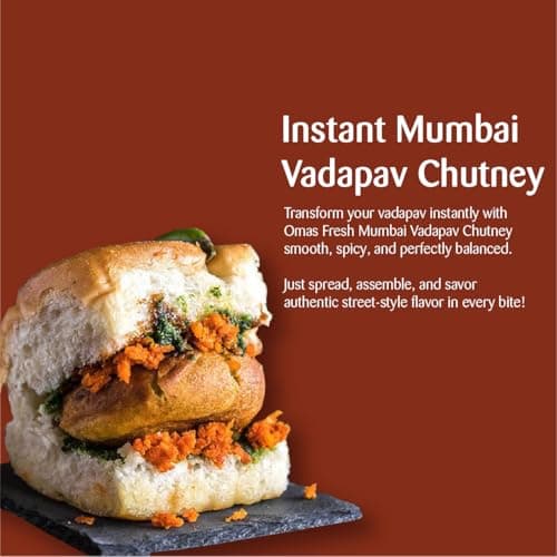 Omas Fresh No Onion, No Garlic Mumbai Vadapav Chutney 60g, Instant Coconut Dry Chutney | Perfect for Vadapav, Bhajiya, Samosa (60g, Pack of 2) — image 4