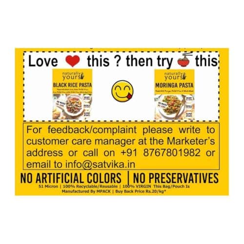 Naturally Yours Black Rice Macaroni Pasta | Millet & Whole Wheat | High Protein, No Maida, Not Fried | No Onion No Garlic, Jain Friendly | Ready in 5 Minutes | 175g Pack — image 7