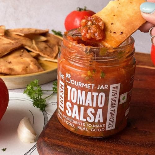 The Gourmet Jar Fresh Tomato Salsa 190g| 100% Natural, No Preservatives, No Artificial Colors, No Artificial Flavours| Vegan| Keto-friendly| Mexican Salsa| Made with Real Tomatoes| Fresh, Herby, Tangy| Enjoy it with Nachos, Tacos, Burrito Bowls & Chips| Pack of 1 — image 2