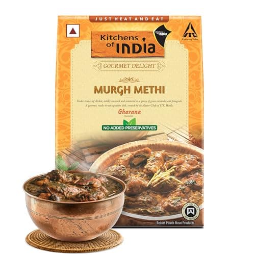 Kitchens of India Murgh Methi, ITC Ready to Eat Indian Food, Just Heat and Eat, Microwavable, 285g