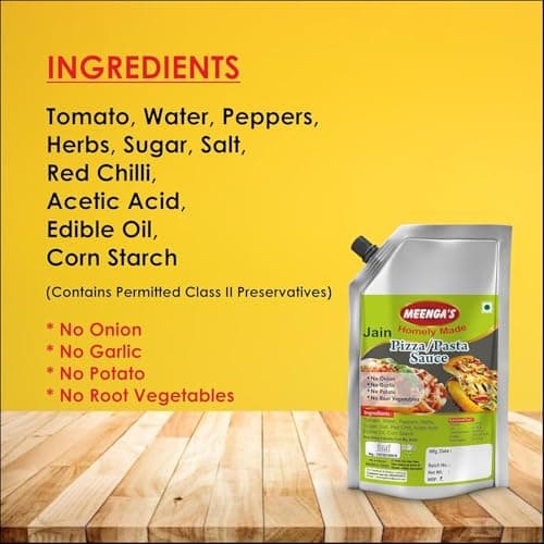 MEENGA’S Jain Schezwan & Jain Pizza Pasta Sauce Combo – 250g Each | No Onion No Garlic | 100% Veg | Ready-to-Eat Indo-Chinese & Italian Sauces for Momos, Noodles, Pasta & Snacks — image 6