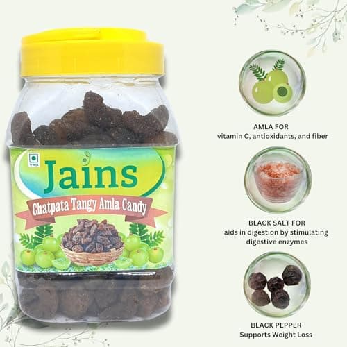 JAINS Dried Chatpata Spicy Amla Candy | Natural | No Artificial Colour Used (Amla) | Chatpata Amla Candy | Mukhwaas (500 gm) — image 4