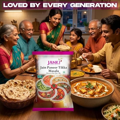 Janki Jain Paneer Tikka Masala - Pack of 7, 50 Gms Each | Ready to Cook Paneer Masala Mix | No Onion No Garlic | Quick & Easy Paneer Masala Packet — image 6