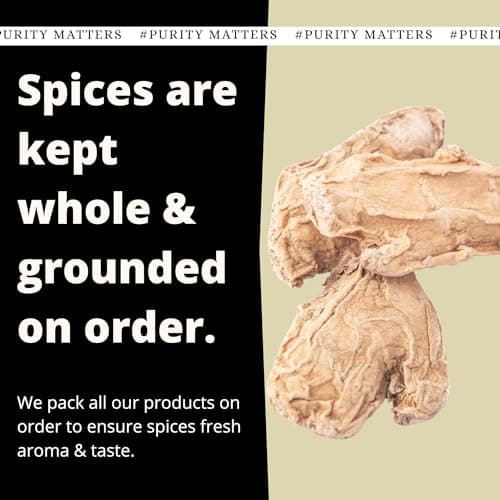 Indiana Organic Pure Ginger Powder (Adarak) 200g | Manually Cleaned Dry Ginger Sonth Masala | Freshly Ground on Order | No Added Preservatives, No Onion No Garlic | Glass Jar Packaging — image 5