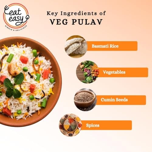 Eat Easy Ready To Eat Jain Rice Combo of 4- Jain Jeera Rice, Pulav, Biryani, Dal Khichdi | Just Add Water and Cook | No Onion, No Garlic | Freeze Dehydrated Instant Rice for Travel, Hostel, Trekking, Camping, Hiking — image 6