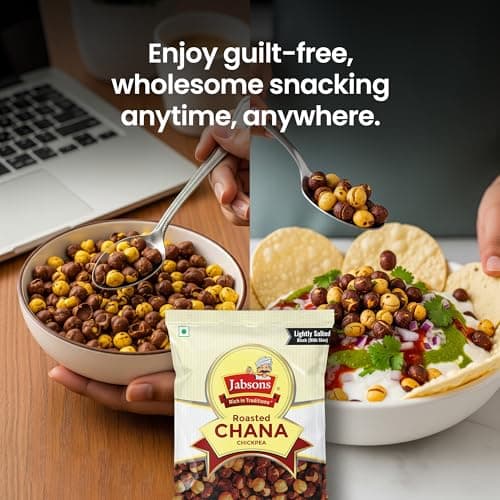 Jabsons Roasted Chana Mahabaleshwar Black – 200g | Salted Bhuna Chana | No Onion No Garlic | Gluten-Free | High Protein Snack | Roasted Black Chickpeas | Ready to Eat | Healthy Indian Snack — image 7