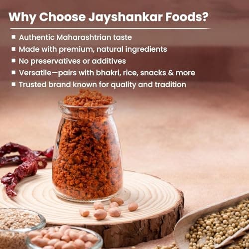 Jain Shenga Chutney 250gm - No Onion No Garlic, Roasted Peanut Chutney Powder, Authentic Solapur Taste, Jain Friendly Chutni, Perfect with Roti, Rice, Curd, Ready to Eat - Pack of 2 — image 6
