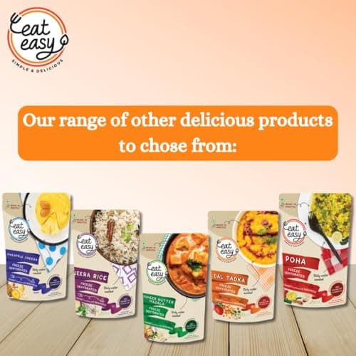 Eat Easy Ready To Eat Jain Pav Bhaji- 65 gm | Just Add Water and Cook | No Onion No Garlic, Vegetarian Healthy Instant Food for Travel, Trekking, Campign | No Preservatives | No Added Artificial Colours & Flavours — image 6