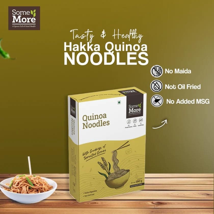 SOME MORE Hakka Quinoa Noodles 190 g | Instant Millet Noodle Pack | Traditional Hakka Style Grain Food | Healthy Snack | Quick Cook Meal Option | Convenient Kitchen Staple for Home Travel Use — image 4