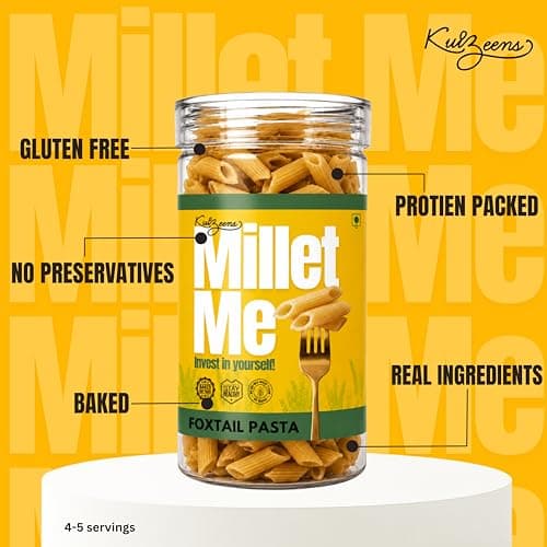 Millet Me By Kuizeens Foxtail Millet Pasta - 230g (Pack Of 4) | Gluten Free | Low-carb Diets | Low-carb Diets | Easy-to-make | Rich In Nutrients | No Msg | No Preservatives | Instant Pasta | Jain | No Onion & Garlic — image 6