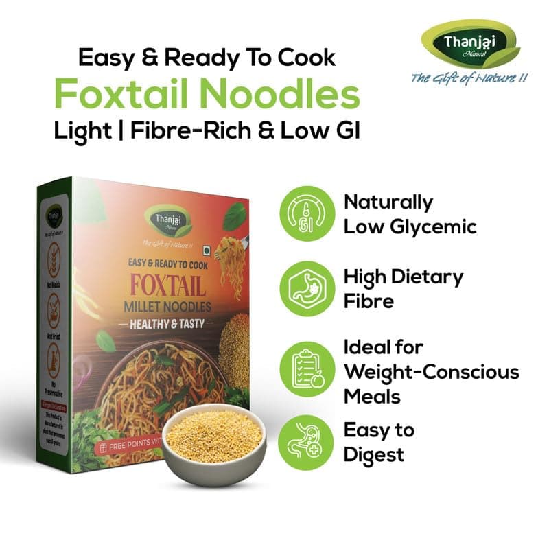 Thanjai Natural Foxtail Millet Noodles 180 Grams of Homemade Natural Millet Noodles( No Preservatives, No Chemicals, No Artificial Extract) — image 4