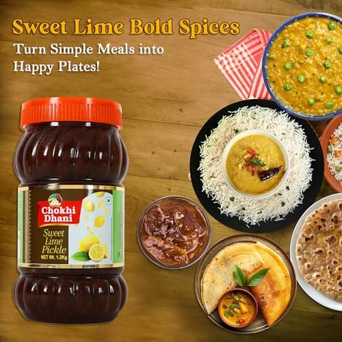 Chokhi Dhani Sweet Lime Pickle 1.2kg | Homemade Tangy & Spicy Nimbu Achar | Traditional Indian Lemon Pickle Without Onion & Garlic | Oil Free | Authentic Taste — image 5