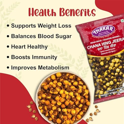 THAKAR Namkeen - Chana Hing Jeera | RoastedChana Hing jeera, 200gm |100% roasted | No Onion No Garlic | Desi ChanaRoasted Namkeen Snacks| Gluten-Free Crunchy Protein Snacks | Bhuna ChanaRoasted Chickpeas Ready to Eat — image 6