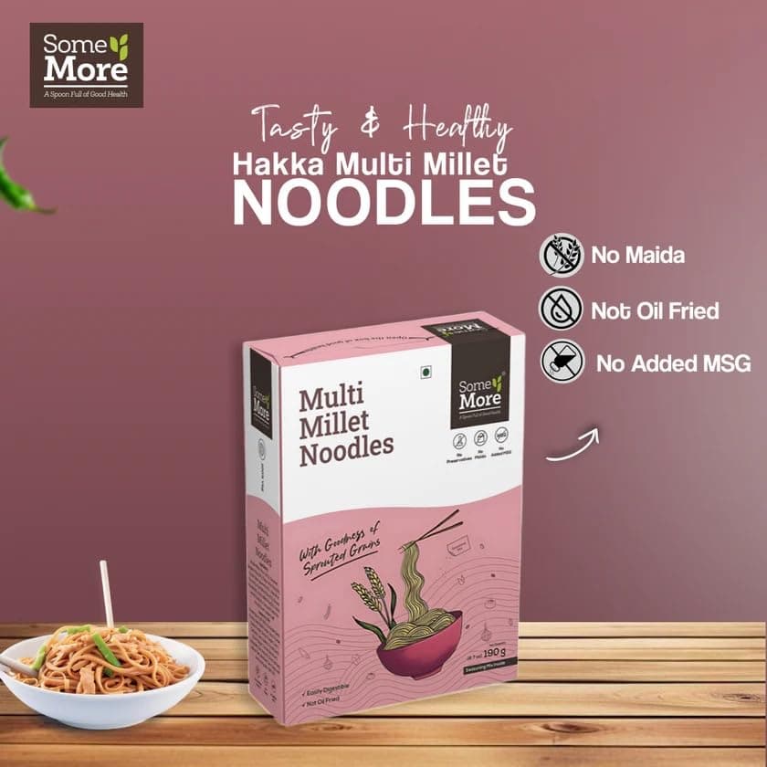 SOME MORE ﻿Hakka Multimillet Noodles 190 g | Instant Millet Noodle Pack | Traditional Hakka Style Grain Food | Healthy Snack | Quick Cook Meal Option | Convenient Kitchen Staple for Home Travel Use — image 4
