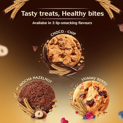 Sugar Free D'lite Mocha Hazelnut Flavour Cookies | Zero Added Sugar | Made With Oats & Quinoa, 75 Gram — image 7
