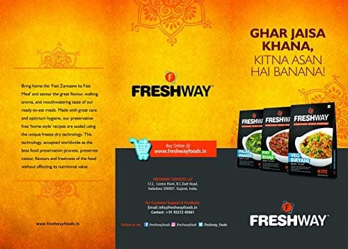 Freshway Ready to Eat Pack of 2 Jain Pav Bhaji & Jain Paneer Bhurji | Freeze Dried Instant Indian Meals | No Added Preservatives or Colors | Authentic Jain Flavors | Perfect for Travelers, Students & Busy Professionals — image 2