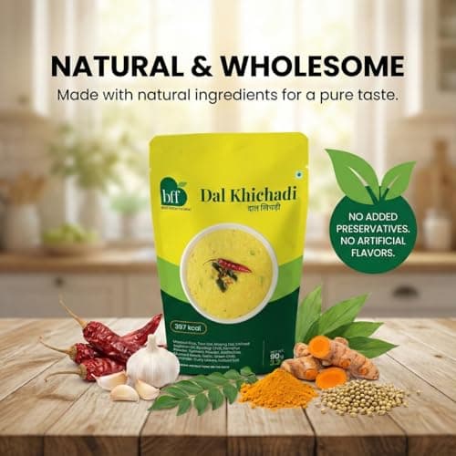 Instant Dal Khichadi | Pack of 4 (90g Each) | Quick & Tasty Traditional Meal | No Added Preservatives | Ideal for Busy Days — image 4