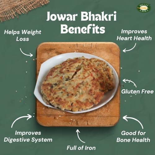 Millet Amma Baked Jowar Bhakhri - 360 Gms | (Pack of 2 - Each 180 Gms) | Ready to Eat | Best Choice for Snack Time, Parties & Events | Healthy Traditional Gujarati Snacks — image 4